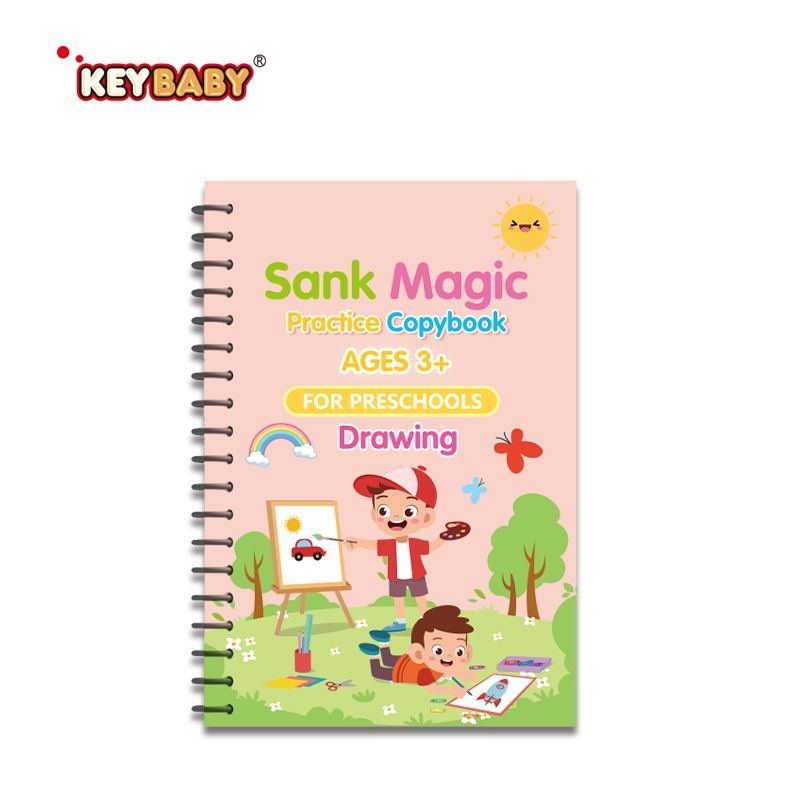 4 pcs Set Magic Practice Copybook 1 Pen 5/10 Refills – English Numbers Calligraphy Activity Books (Reusable) - Image 5
