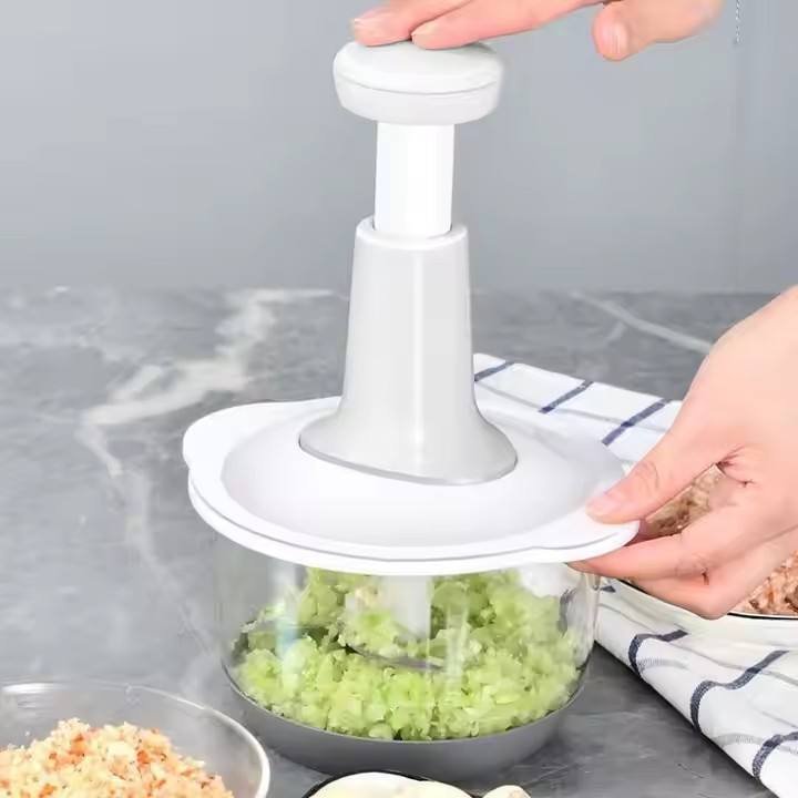 1.5/2 Litters Manual Vegetable Mincers Press Type – Handheld Garlic & Vegetable Chopper, Multi-Function - Image 6