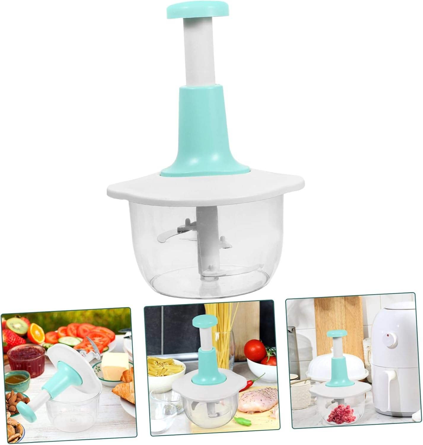 1.5/2 Litters Manual Vegetable Mincers Press Type – Handheld Garlic & Vegetable Chopper, Multi-Function