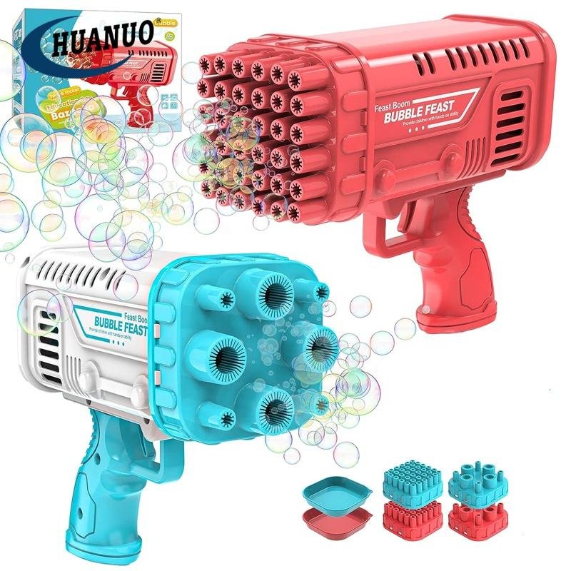 Kids Outdoor Toys 36 Holes Bazooka Gun Toy Bubbles Blower Toys Bubble Gun - Image 6