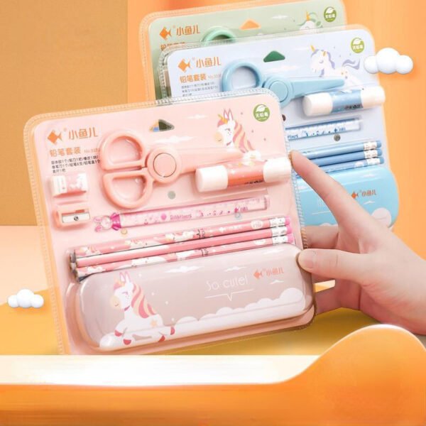 Wood Stationary Gift Set for Students and Office Use Featuring Cute Cartoon Kids Design Popular