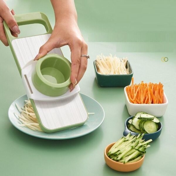 5 in 1 Multi Blade Potato Veggie Cutter Julienne Shredder Green Vegetable Slicer Kitchen Gadgets