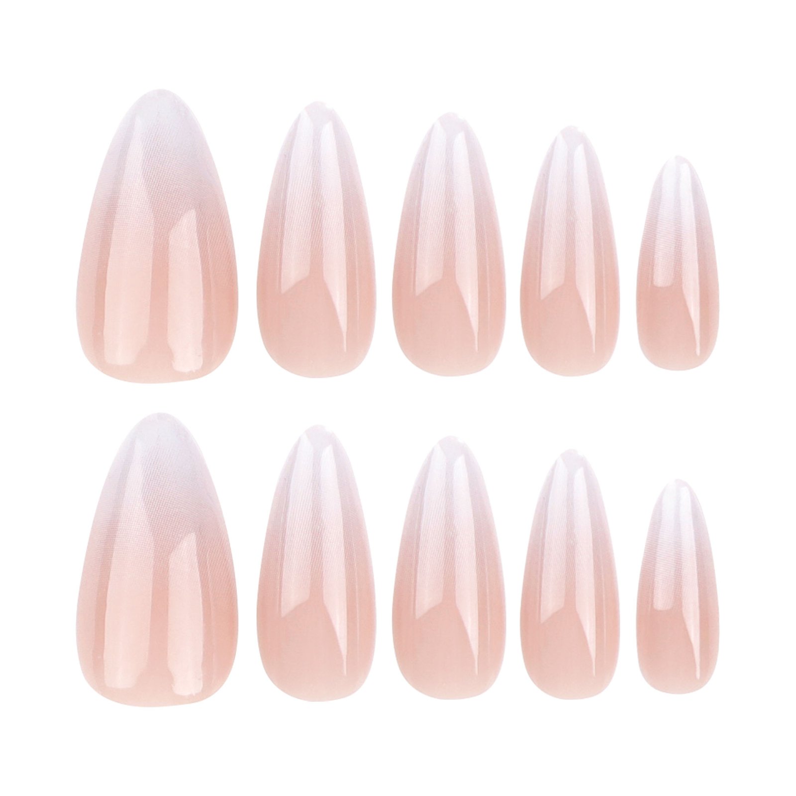 Solid White Color Private Label Short Round Salon Press on Nails Fake Artificial Fingernails Gradient Nails Press Ons - Image 6
