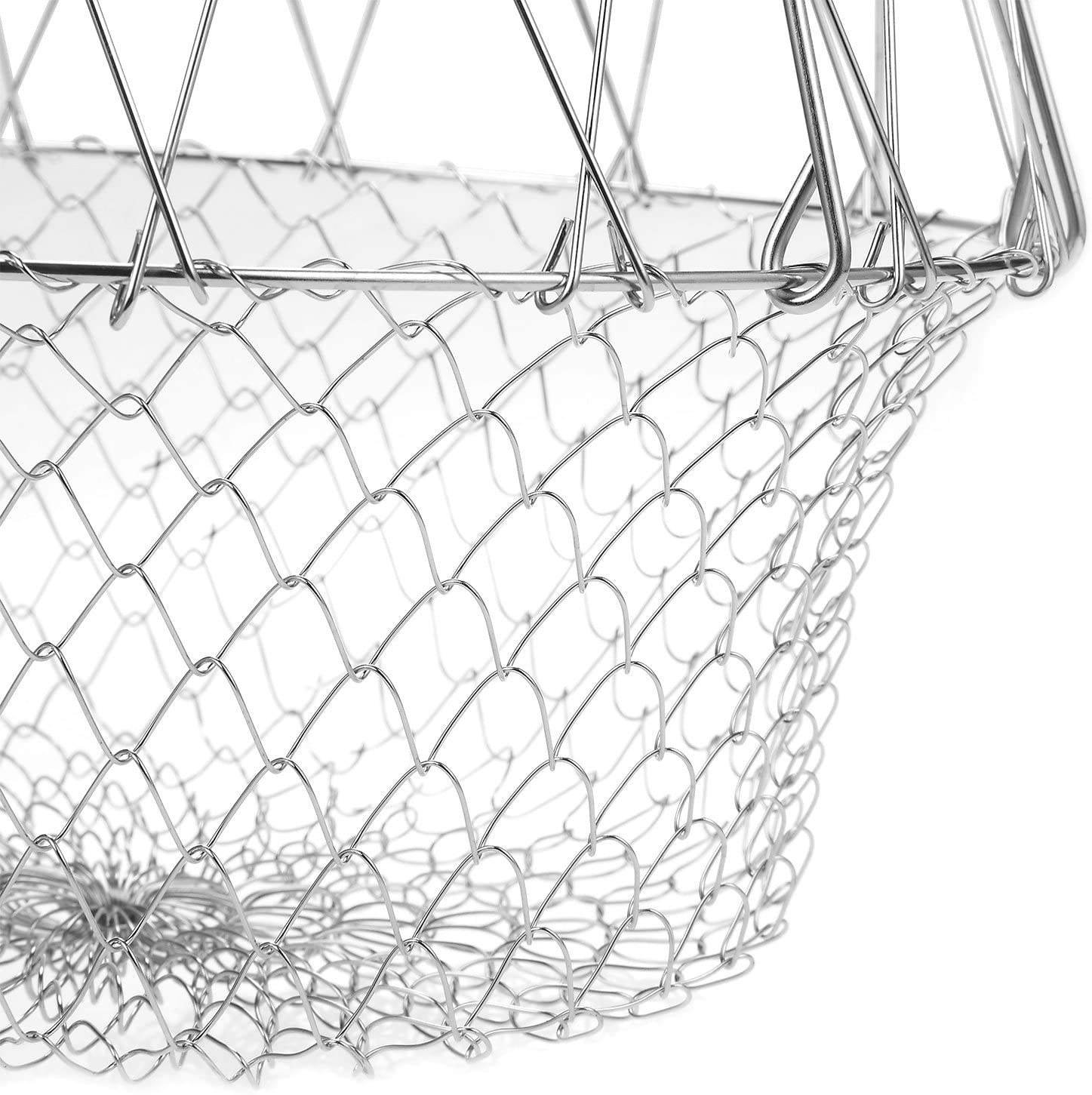 Stainless Steel Wire Mesh Basket Net Colander Deep Fryer Basket for Home/food Shop Use - Image 2