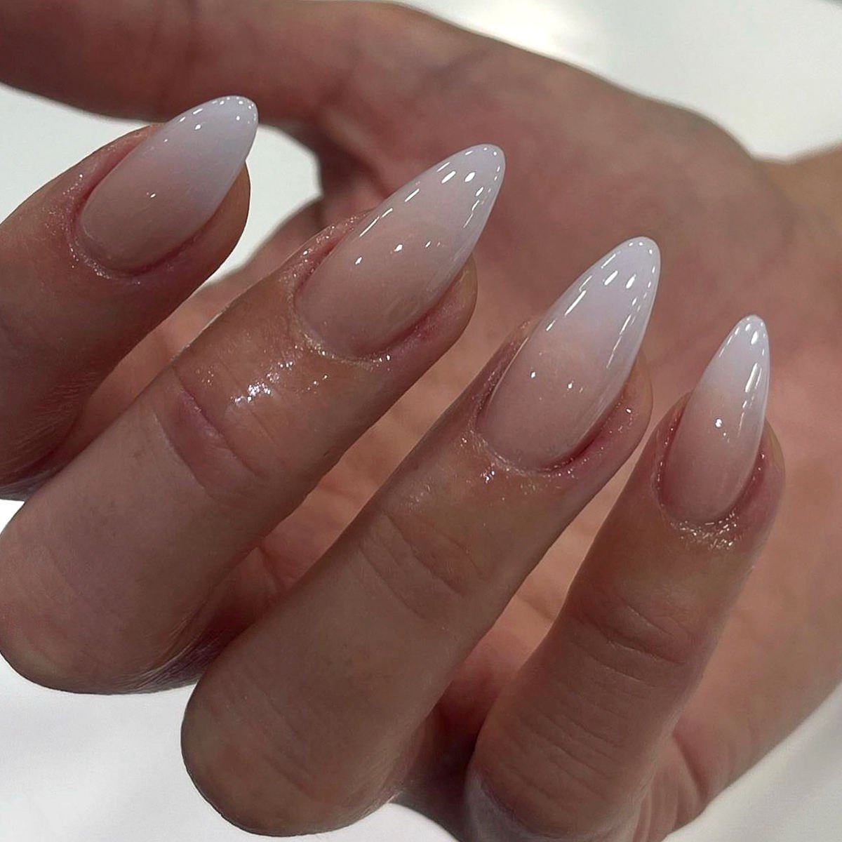 Solid White Color Private Label Short Round Salon Press on Nails Fake Artificial Fingernails Gradient Nails Press Ons - Image 5