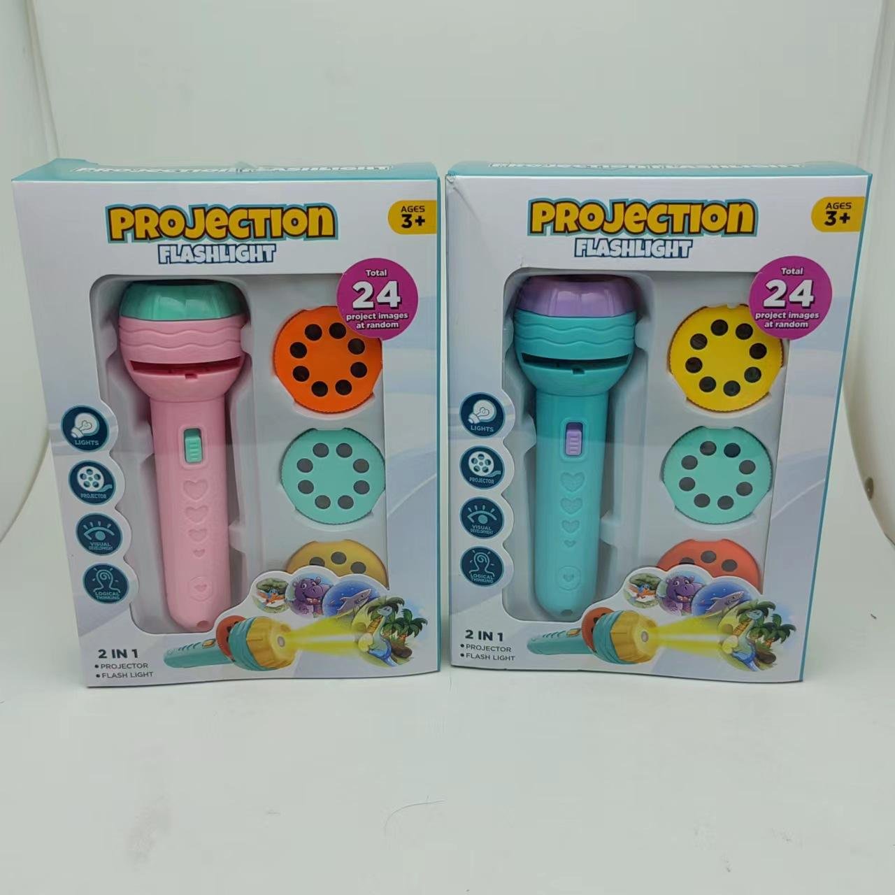 Children's Early Education Projector Slide Machine Bedtime Toys Kids Birthday Gift Luminous Flashlight - Image 2