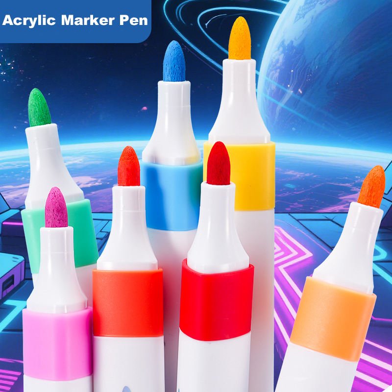 18 Colors Acrylic Water Color Pen Washable Marker for Children's Art Marker Triangular Pen Multi-Color Blending Set Packaging - Image 4