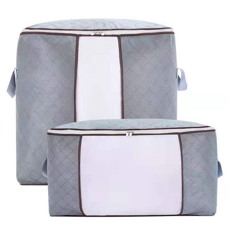 Custom Cloth Organizer with Collapsible Foldable Design-Thick Breathable Cotton-Linen Fabric Storage Bins with Leather Handles