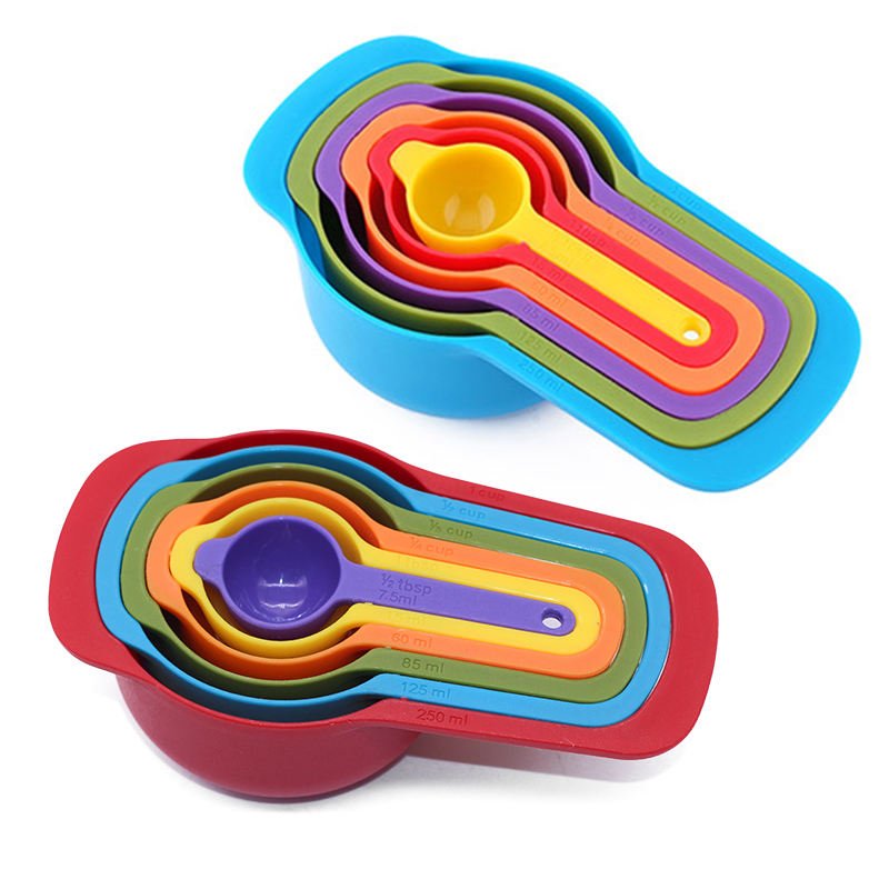 Kitchen Plastic Measuring Cups and Spoons Set Liquid Measuring Cooking Baking Tool - Image 3
