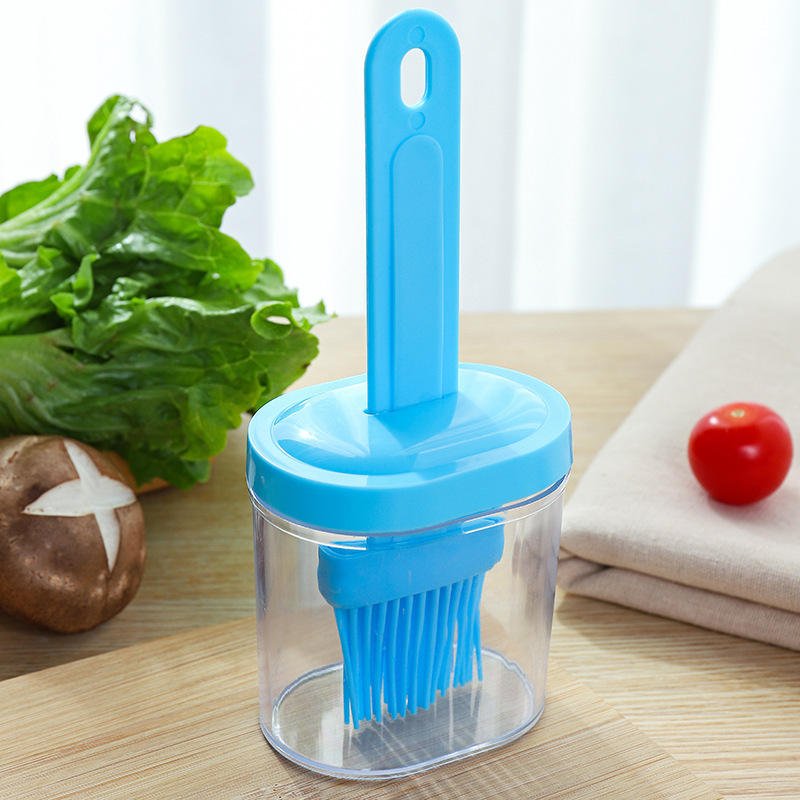 Hot Selling High Quality Household Kitchen Silicone Barbecue Grill Oil Brush With Bottle - Image 5