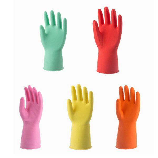 A High Long Cuff Women Dishwashing Type Reusable Pvc Kitchen Cleaning Rubber Latex Work Household Gloves