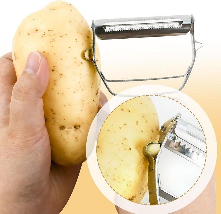 Stainless Steel Double-blade Fruit Peeler and Vegetable Planer 5. - Image 5
