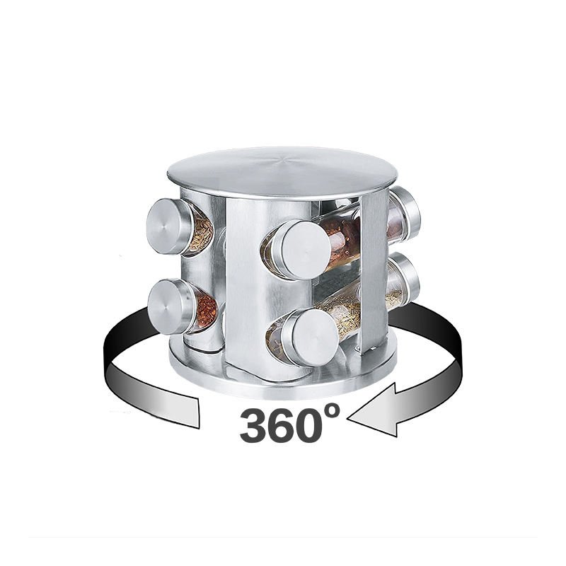 8 Pieces Set of 90ml Glass Seasoning Bottles with Stainless Steel Lids Machine and Logo Techniques Spice Jar Container Rac - Image 4