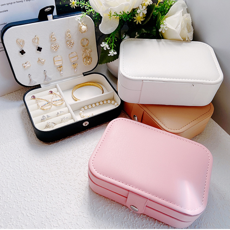 Jewellery Travel Case Portable Ring Earring Necklace Storage Organizer Custom Pu Leather Small Mini Jewelry Boxes - Image 2