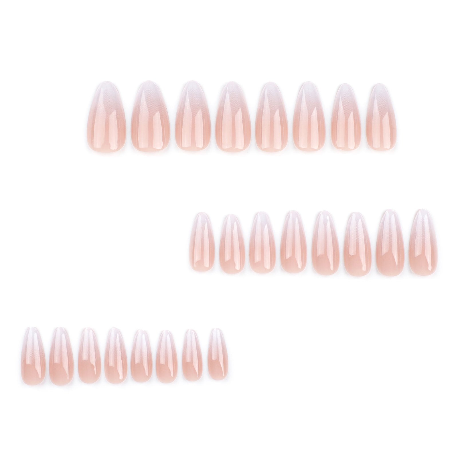 Solid White Color Private Label Short Round Salon Press on Nails Fake Artificial Fingernails Gradient Nails Press Ons - Image 4