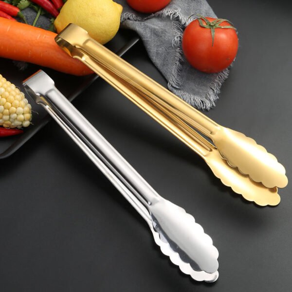 9/12 Inch Stainless Steel Food Tongs Barbecue Gold Tong Bread BBQ Salad Tongs Cook Party Buffet Clip Kitchen Accessories No reviews yet