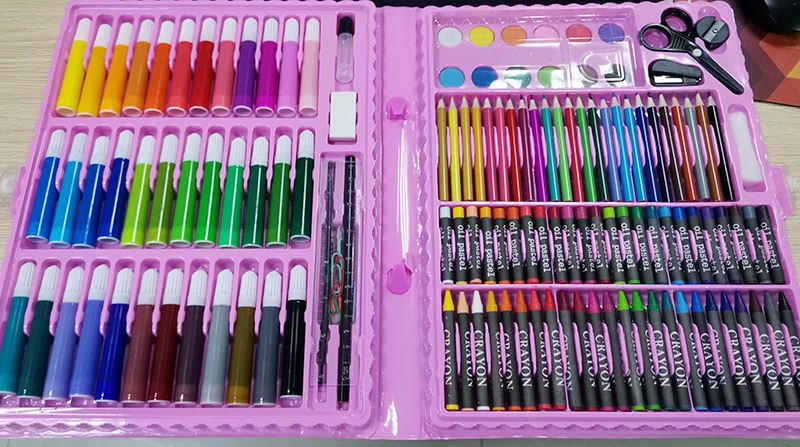 Back to School Colored Pencil Set Stationary Gift Set with Wax Crayon Watercolor Pencil Tools for Kids No reviews yet - Image 7