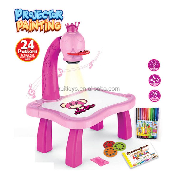 24 Patterns Creative Pictures Children's Drawing Board Projector Painting Set Kit for Kids - Image 4