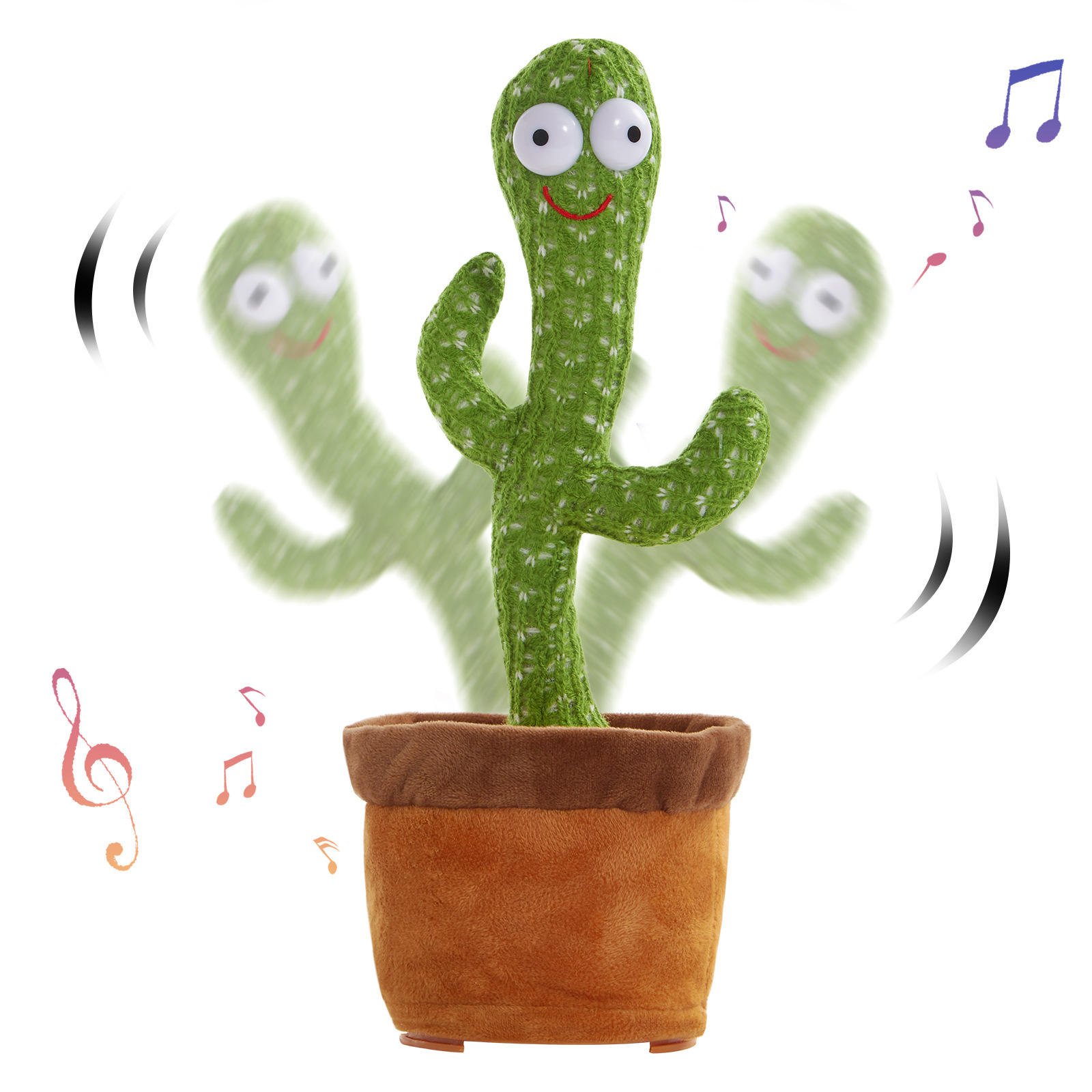 Dancing Cactus Talking Toy, Cactus Plush Toy, Wriggle & Singing Recording Repeat What You Say Funny Education Toys for Babies Children Playing(Cactus Toy) - Image 6