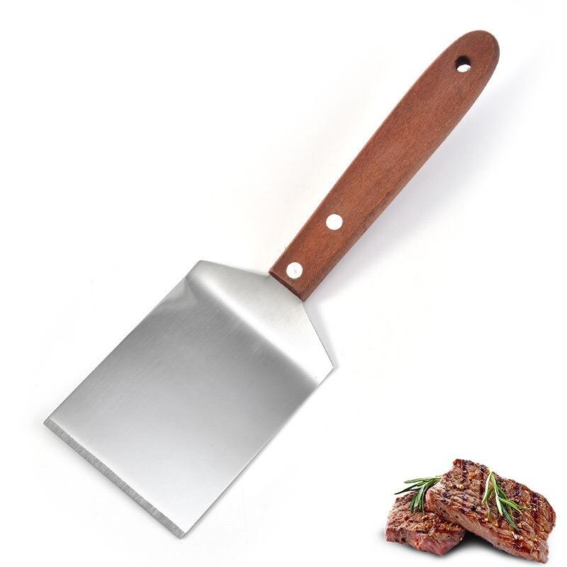 BBQ Grilling Pizza Pancakes Steak Spatula Stainless Steel Cheese Shovel Cake Flipper for Flat Top Griddle - Image 3