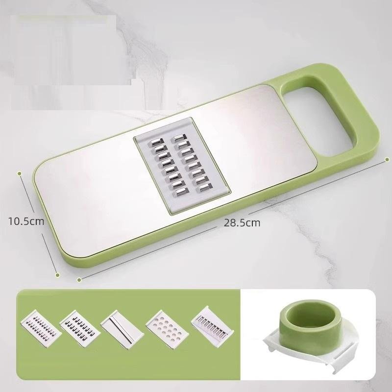 5 in 1 Multi Blade Potato Veggie Cutter Julienne Shredder Green Vegetable Slicer Kitchen Gadgets - Image 3