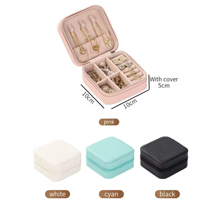 Jewellery Travel Case Portable Ring Earring Necklace Storage Organizer Custom Pu Leather Small Mini Jewelry Boxes - Image 6