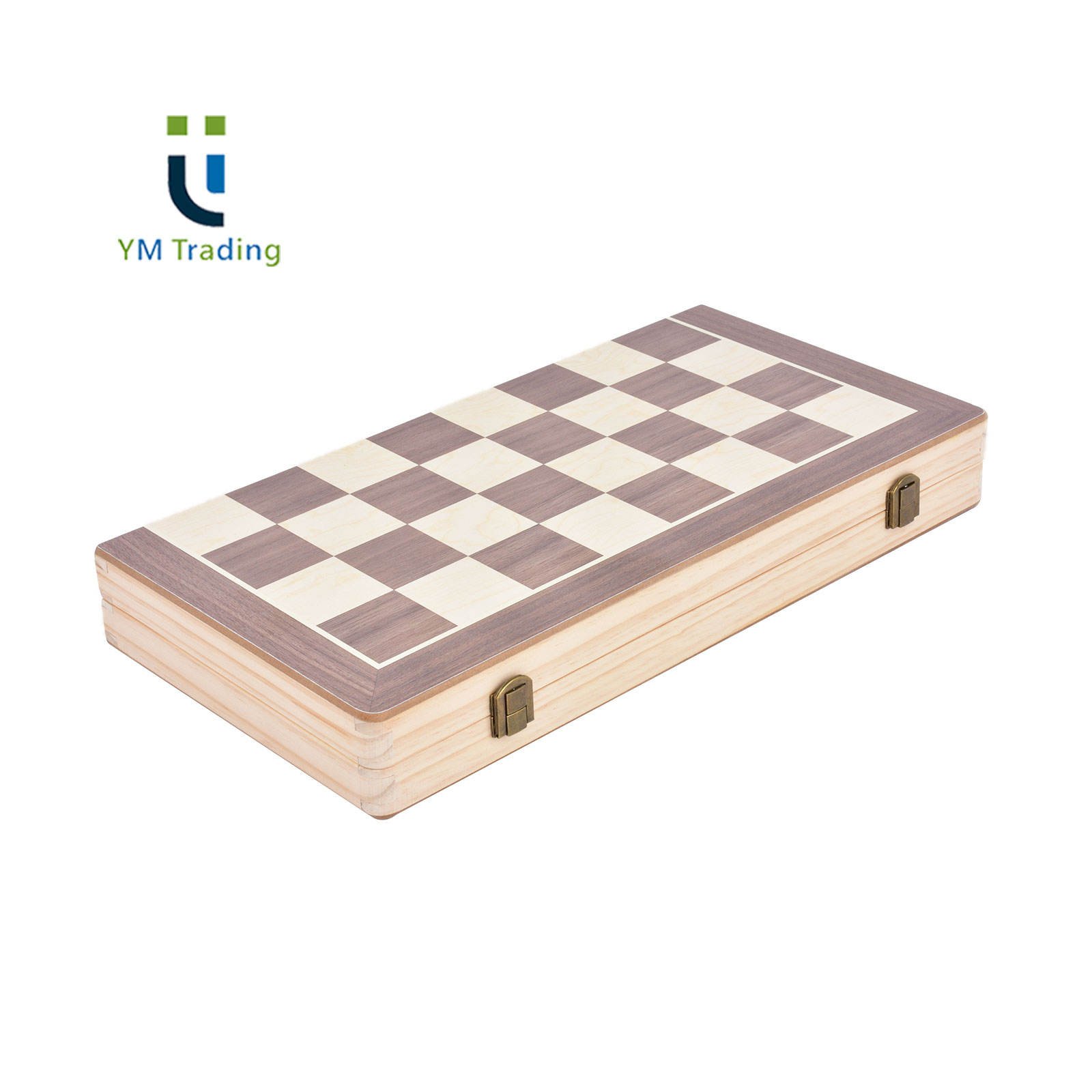 15 Inch Folding Chess Cheap Price Wooden Magnetic Chess and Checkers Set - Image 2