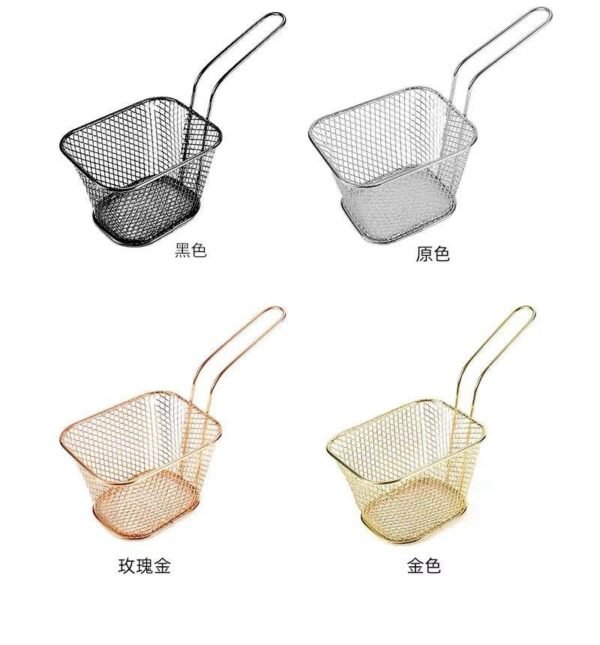 Kitchen Cooking Tool Frying Fries Chips Baskets French Fries Desk Food Presentation Mesh Basket