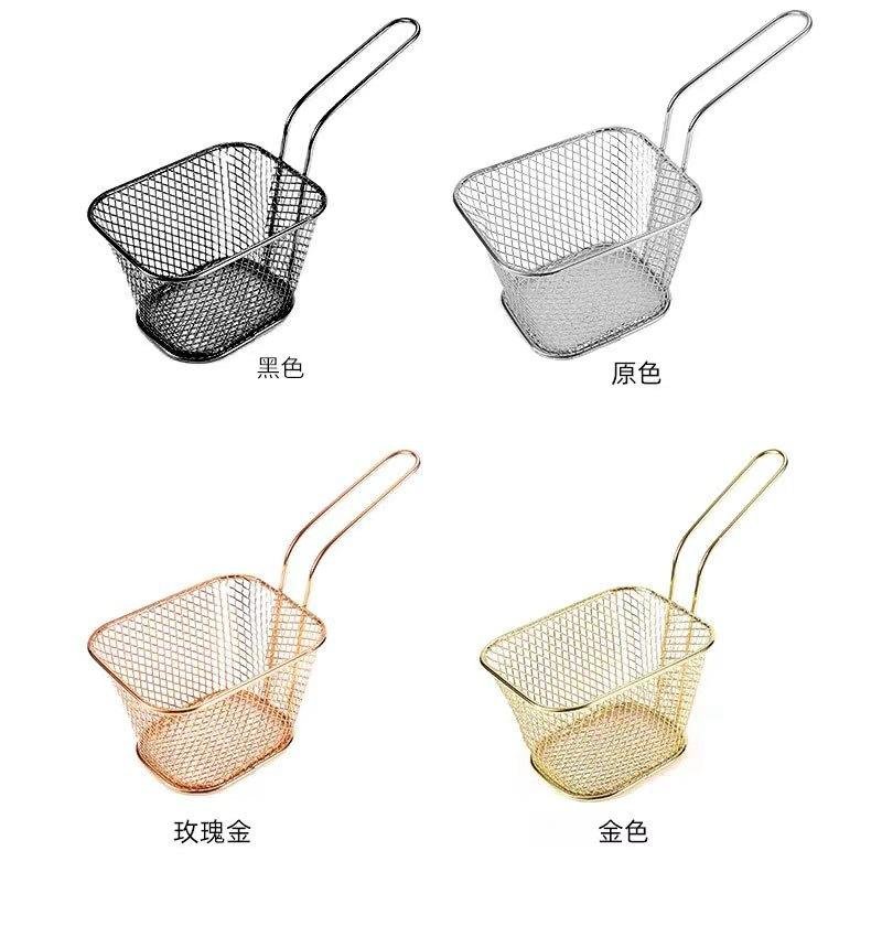 Kitchen Cooking Tool Frying Fries Chips Baskets French Fries Desk Food Presentation Mesh Basket