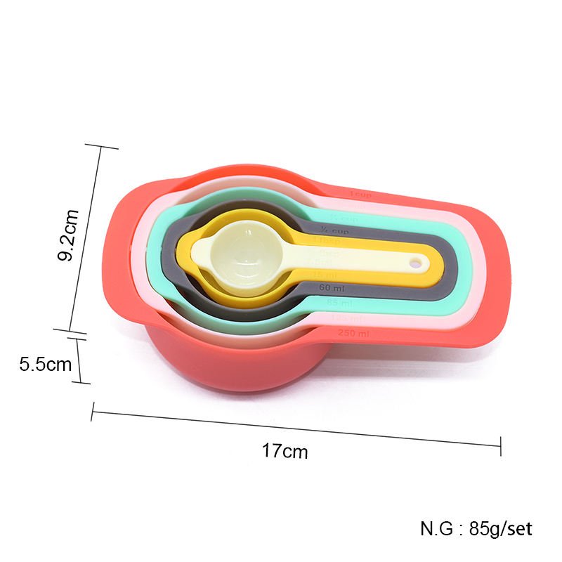 Kitchen Plastic Measuring Cups and Spoons Set Liquid Measuring Cooking Baking Tool - Image 7