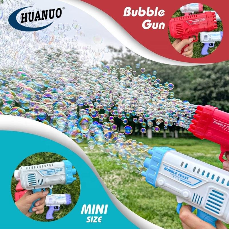 Kids Outdoor Toys 36 Holes Bazooka Gun Toy Bubbles Blower Toys Bubble Gun - Image 4