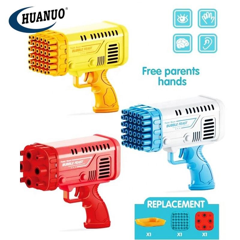 Kids Outdoor Toys 36 Holes Bazooka Gun Toy Bubbles Blower Toys Bubble Gun - Image 2